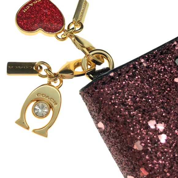 Purple Glittery Heart Phone Case Coach NIB Gift - Picture 6 of 16